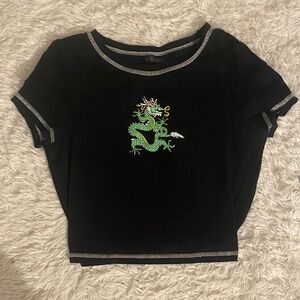 Women’s Crop Top w/ Dragon Design